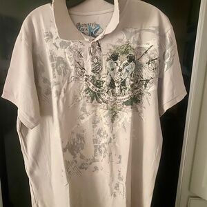 Monarchy Vintage Raw Edged Polo Shirt Sz 2X